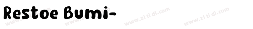 Restoe Bumi字体转换